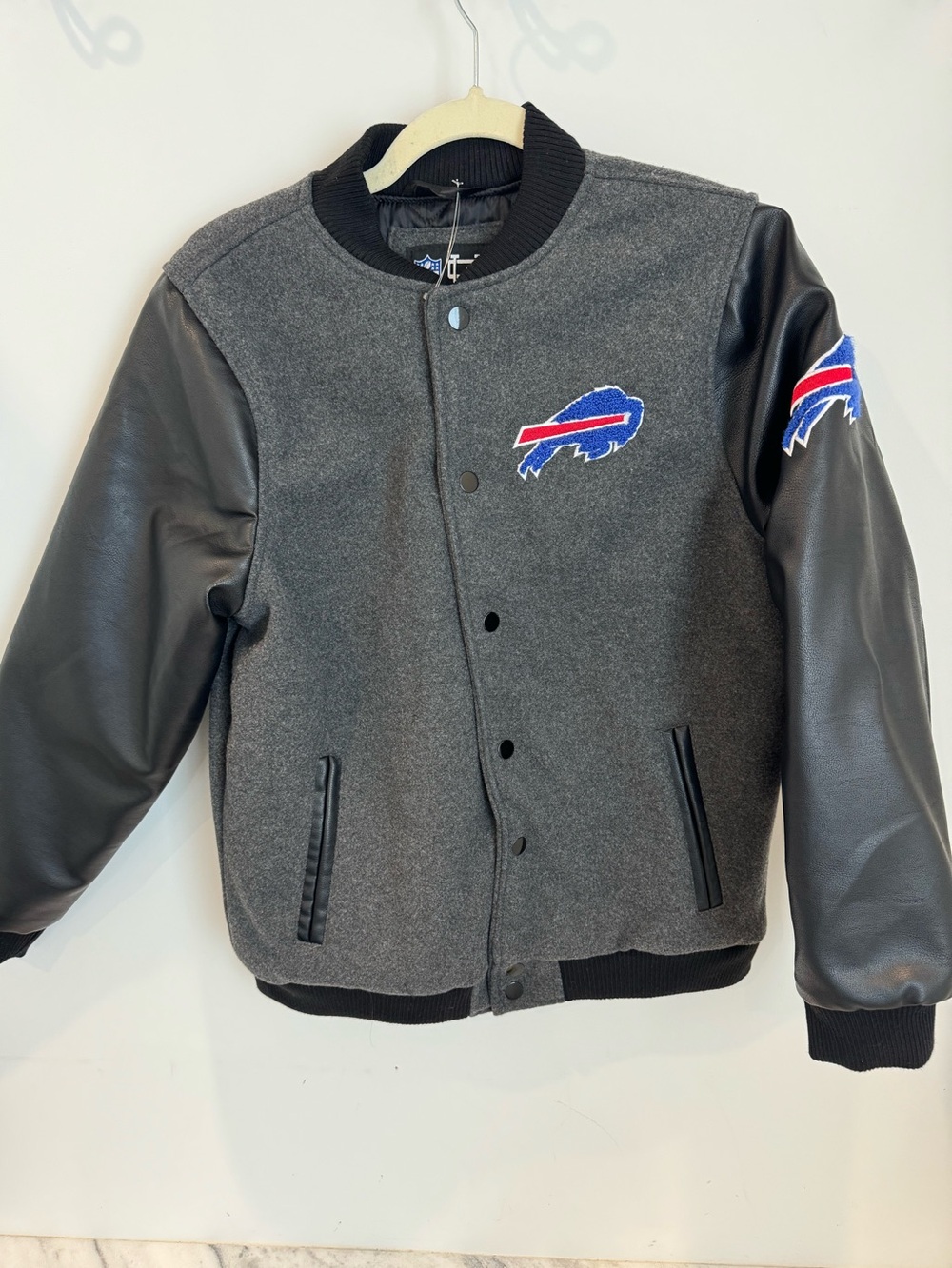 NWT Buffalo Bills NFL Wool Bomber Jacket Youth Size 18-20: Also FitWomen's Small